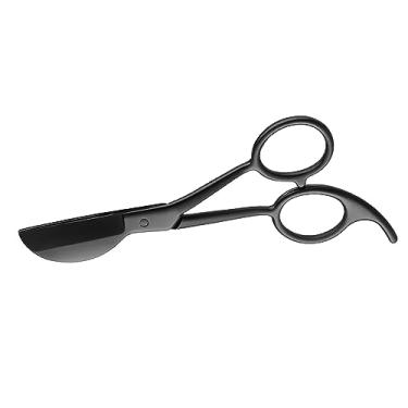 Imagem de Tesoura de apliques, lâmina de bico de pato, portátil, alça reta, tesoura em miniatura, lâmina pelicano para profissionais, fabricação de tapetes de, PRETO