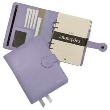 Imagem de Agenda Minhas Anotações Couro 169-R Raffai Couros (Lavanda)