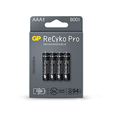 Imagem de Pilha Recarregavel AAA GP Recyko PRO Bateria 2A 800mAh Palito 4 unidades