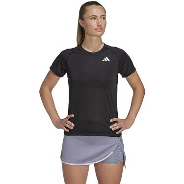 Imagem de Camiseta Adidas Feminina Club 3-stripes Tennis Black Hs1450 P