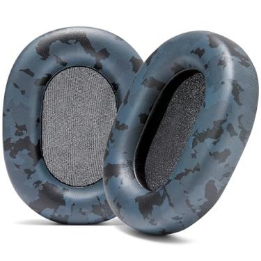 Imagem de WC Wicked Cushions Earpads Earsos Extra para Sony XM5 - Almofadas de couro PU macio, ruído luxuoso isolando espuma de memória, espessura adicional | Camuflagem preta