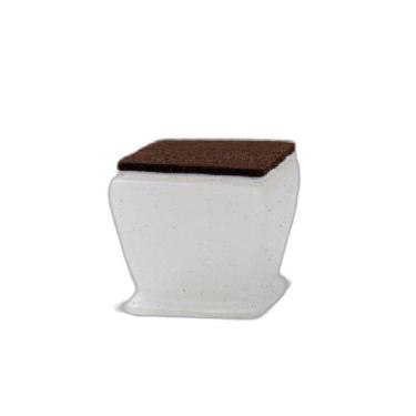 Imagem de Kit 12 Protetor Pé De Cadeira Mesa Pezim Móveis Pé Quadrado