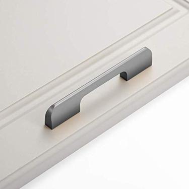 Imagem de Maçaneta de porta de guarda-roupa de liga de alumínio alongada, puxadores de armário de cozinha para móveis, para mesa de cabeceira, armário de sapatos/TV, puxadores de gaveta de banheiro de cômoda,