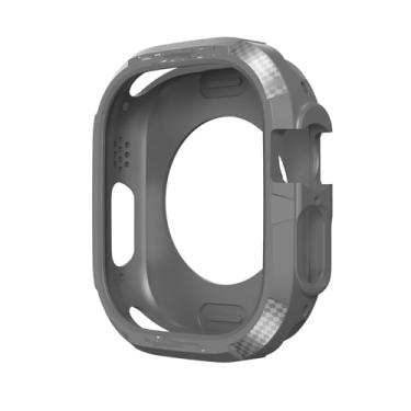 Imagem de SDUTIO Capa TPU para Apple Watch Ultra Case 49mm 45mm 41mm 44mm 40mm 42mm Protetor de pára-choques para série Iwatch SE 8 Ultra 7 6 5 4 3 49 (Cor: Cinza, Tamanho: 49mm)