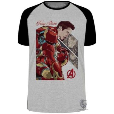 Imagem de Camiseta Tony Stark homem ferro vingadores tamanho Infantil ou Adulto ou Plus Size