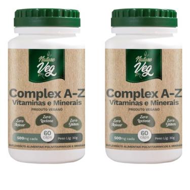 Imagem de Kit 2 Complex A-Z Vitaminas e Minerais (Produto Vegano) 60 Cápsulas 500mg