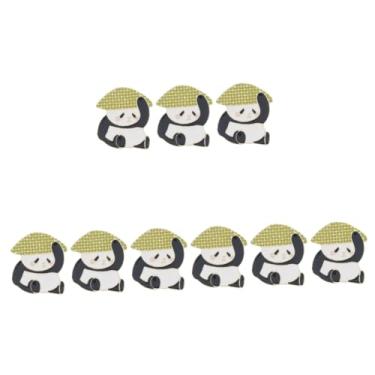 Imagem de VALICLUD 9 Peças broche de panda Broche de lenço acessórios para prendedores de roupa decoração blush para bochechas broche de camisa de panda alfinete de camisa vestido PIN