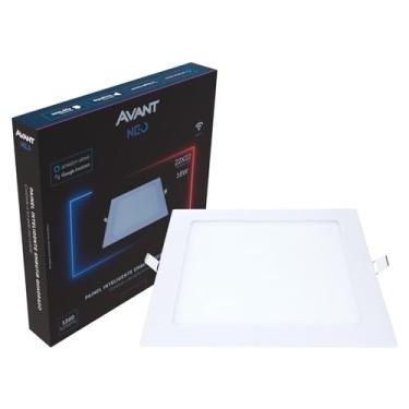 Imagem de Painel Plafon Inteligente LED Smart Wi-Fi compatível com Alexa, linha NEO, 18W, 22x22, Embutir, Quadrado, Luz branca e amarela (2700K-6500K), Bivolt, Avant, 290118076, Branco