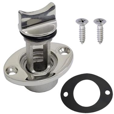 Imagem de Auto-plaza Plugue de drenagem de aço inoxidável 316 para barcos altamente polidos, plugue de drenagem de porão de garboard para buraco de 25 mm para peça sobressalente de casco de barco marinho