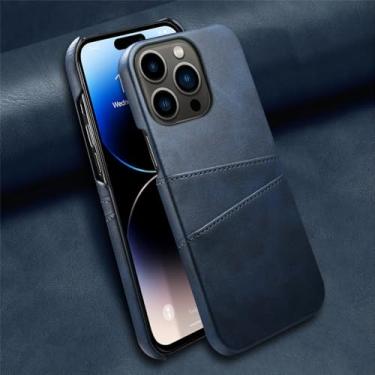Imagem de Capa de telefone carteira de couro luxuosa com bolso para cartão para iPhone 15 14 13 12 11 Pro Max Plus XS X para Samsung S23 24 Capa à prova de choque sem aro, azul, para iPhone 12 Mini
