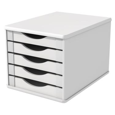 Imagem de Caixa Arquivo Gaveteiro Organizador Escritório Madeira MDF 5 Gavetas Documento A5 A4 