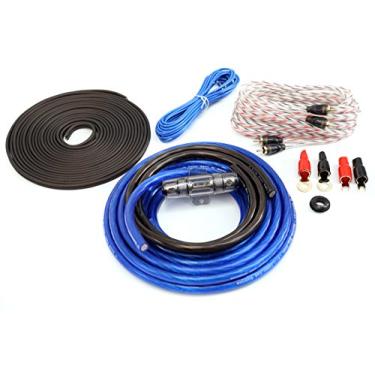 Imagem de KnuKonceptz Bassik Kit de fiação amplificador de instalação completo de 4 medidores com RCA