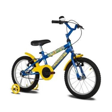 Imagem de Verden Bicicleta Infantil Josh Azul/Amarelo - Aro 16 com Rodinhas Laterais