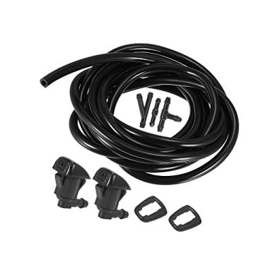 Imagem de A ABSOPRO Kit de bocal de lavadora de para-brisas 85381-AE020 250 cm Mangueira de lavadora e adaptador jato de spray de lavagem do limpador para Toyota Corolla 2004-2010 plástico (conjunto de 6)