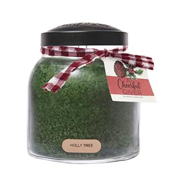 Imagem de A Cheerful Giver - Vela em frasco de vidro perfumado Holly Tree Papa (1000 ml) com tampa e fragrância fiel à vida feita nos EUA