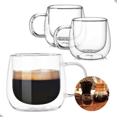 Imagem de CONJUNTO DE 2 XÍCARAS 250 ML DE PAREDE DUPLA EM BOROSSILICATO