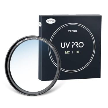 Imagem de VILTROX Filtro de proteção UV MC de 52 mm com 18 revestimentos multicamadas UHD/hidrofóbico/resistente a arranhões, moldura ultrafina, filtro UV compatível com lentes de câmera Canon Nikon Sony Fuji,