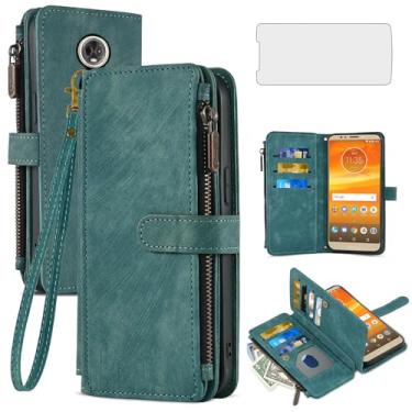 Imagem de Asuwish Capa de telefone para Moto E5 Plus E 5 Supra Capa carteira e protetor de tela de vidro temperado flip porta-cartão de crédito acessórios para celular Motorola E5+ MotoE5plus 5E 5ª geração