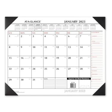 Imagem de Calendário de mesa 2023 da AT-A-GLANCE, bloco de mesa mensal, 54 x 43 cm, padrão, duas cores (SK117000)