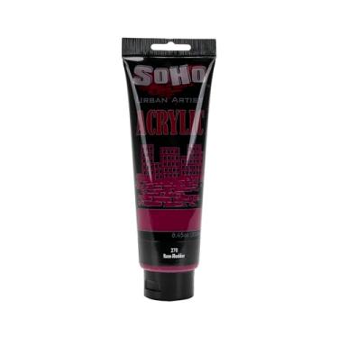 Imagem de Soho Urban Artist Tinta acrílica para corpo pesado - tubo de 250 ml - Rose Madder - Grossa, cor rica, excelente cobertura, qualidade profissional - Tinta acrílica para artistas