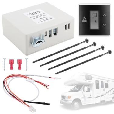 Imagem de Kit de caixa de relé de termostato de parede 3316230.000 RV com tela LCD de substituição para Dometic, kit de controle para controle de refrigeração/forno para condicionadores de trailer/trailer