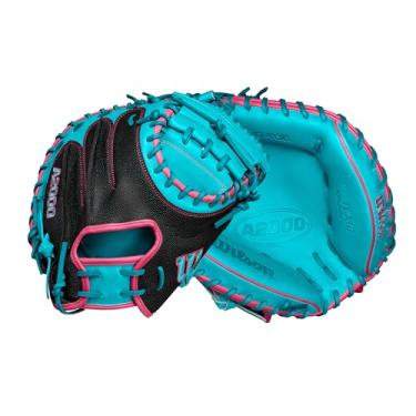 Imagem de Wilson Luva de apanhador de beisebol Fall 2024 A2000® CM33SS 83.8 cm - arremesso para a mão direita, preto/azul-petróleo/flamingo