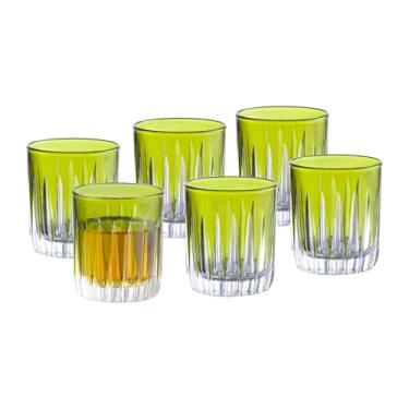 Imagem de Barski Copo de shot colorido - Copos de licor verde - Conjunto de 6 copos coloridos elegantes - Use para vodka, tequila, uísque, bourbon, bebidas espirituosas e licores - Cada copo tem 74 g, feito na