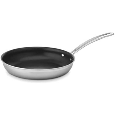 Imagem de Frigideira aberta Cuisinart MCP22-24N MultiClad Pro inoxidável, Frigideira antiaderente, Stainless Steel, 10-Inch, 1