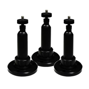 Imagem de Suporte de parede compatível com Ring/Eufy/Arlo/Blink Mini/Reolink/Nest/SimpliSafe/Wyze Surveillance Cam .360 Suporte universal ajustável para câmera e painel solar (preto 3 peças)
