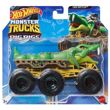Imagem de Hot Wheels Monster TRUCKS Caminhoes Reboque Cage Ratler Mattel HWN86