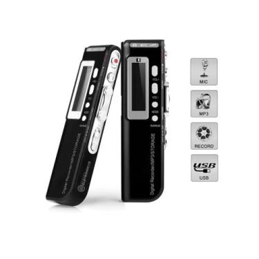 Imagem de Mini Gravador Profissional De Voz Digital Espião Com Display 8Gb - Fam