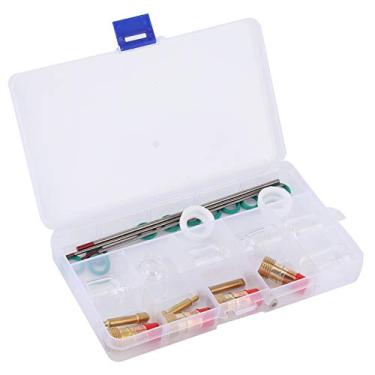 Imagem de Kit de Copo de Vidro para Soldagem TIG de 30 Unidades, Resistente Ao Calor Com Vários Tamanhos de Bicos de Vidro, Fácil de Instalar para a Série WP-171826