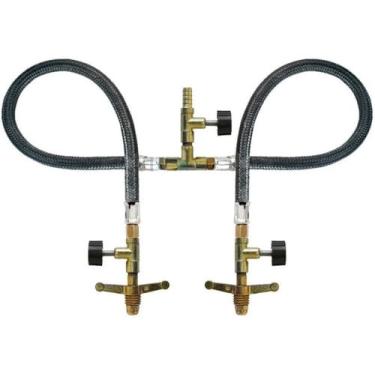 Imagem de Kit Gás P/Dois Botijão Botijões 13kg C/Mangueira 1 METRO