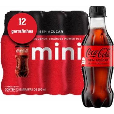 Imagem de Coca Cola mini Sem Açúcar 200ml fardo C/12 Unidade
