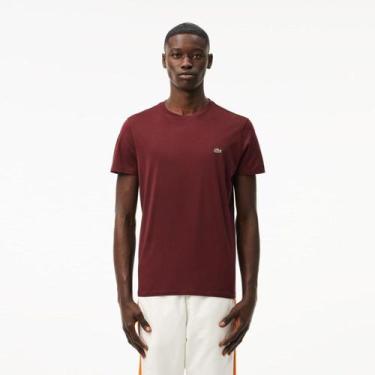 Imagem de Camiseta Lacoste Logo Masculina, Vinho, G