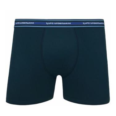 Imagem de Cueca Boxer Box Lupo Masculina Em Algodão Cotton Original, Azul marinh