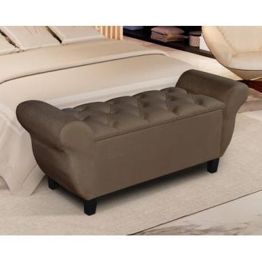 Imagem de Recamier Baú Ana 150 cm Sapateira Quarto Puff Closet Nicho Organizador