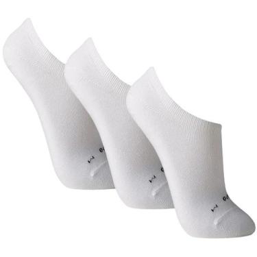 Imagem de Kit com 3 pares Meia Sapatilha Adulto 3270-089 Sport Lupo, Branco, G -