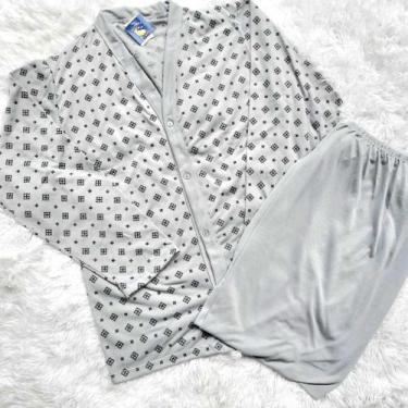 Imagem de Pijama Masculino de Inverno Manga Comprida com Botões Calça - PIJAMAS 