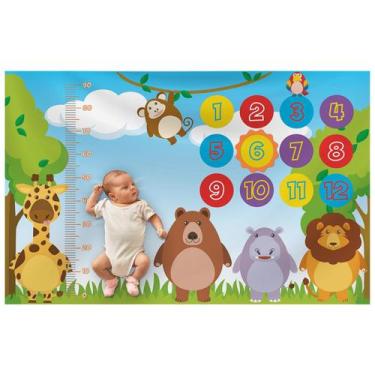 Imagem de Cenario Mesversario Com Moldura Desenvolvimento Do Bebe Lençol Plano S