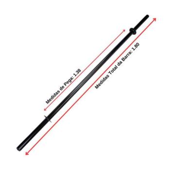 Imagem de Barra Body Pump Oca 1,80m para 60 kg Musculação Treino - Hartwit