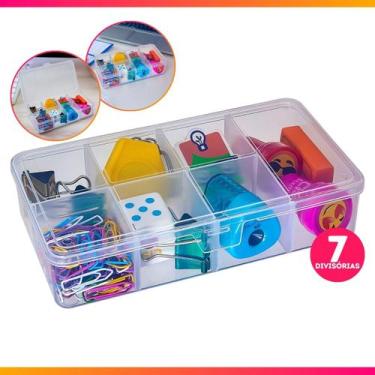 Imagem de Box Caixa Organizadora c/ Divisórias 15 cm Transparente - Usual Utilid