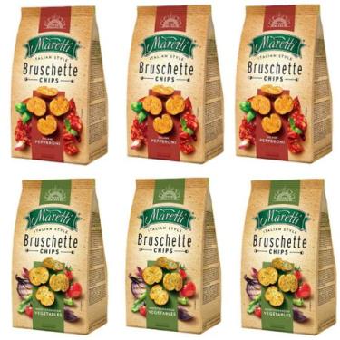 Imagem de Kit 6 Torradas Bruschette Pepperoni & Vegetables Maretti 85g