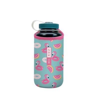 Imagem de Sok It BotlSok Capa de neoprene isolada para garrafa de água (Perfeição à beira da piscina, serve para Nalgene de 946 ml)