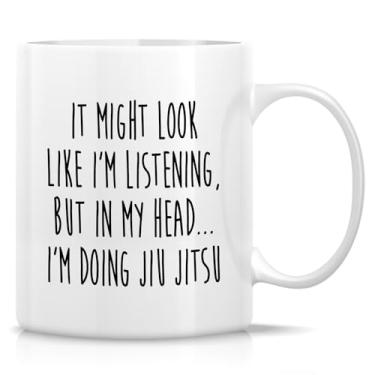 Imagem de Retreez Caneca engraçada de Jiu-Jitsu - xícara de café ou chá de cerâmica de 325 ml - Presente sarcástico bem-humorado para entusiastas de Jiu-Jitsu, estudantes de artes marciais, instrutores e
