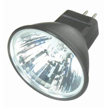 Imagem de Satco S4173 20 Watt MR11 Halogênio GZ4 Base 12 Volts Preto Traseira NFL Padrão 30 Feixe Sem Raios Ultravioleta Lâmpada prejudicial, com lente