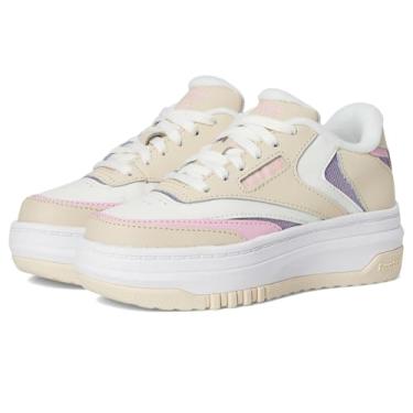 Imagem de Reebok Tênis feminino Club C Extra, Tapioca/Astro Rose/Crepúsculo Roxo, 17