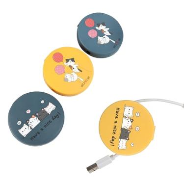 Imagem de Enrolador de cabo portátil de 4 peças, mini enrolador de cabo redondo e organizador de cabos, gerenciamento de enrolador de cabos para cabo USB, fone de ouvido, mouse, fio, carregador, cabo, Cat-Have