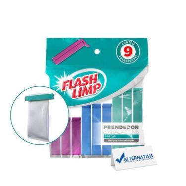 Imagem de Kit prendedor para embalagem aberta 9 unidades flash limp - FLASHLIMP