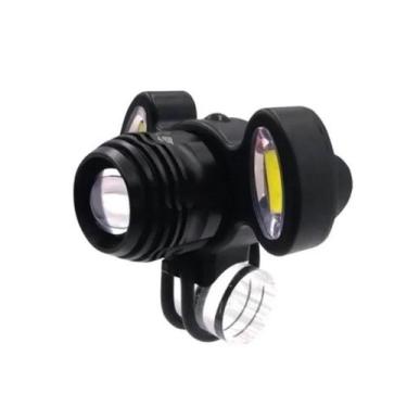 Imagem de Lanterna Bike 3 Focos Led Zoom Recarregável Ciclismo - A.R Variedades 